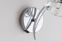 Harper Living Single Wall Light & Sconce Polished Chrome Finish in Silver - thumbnail 4