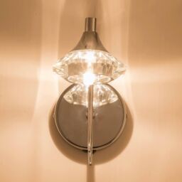 Harper Living Single Wall Light & Sconce Polished Chrome Finish in Silver - thumbnail 3