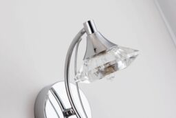 Harper Living Single Wall Light & Sconce Polished Chrome Finish in Silver - thumbnail 6