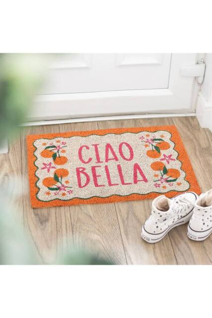 KDMD Ciao Bella Orange Doormat - Bright Citrus Welcome for Porch - Size: Medium - image 1