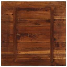 Berkfield Home Table Top 70x70x2.5 cm Square Solid Wood Reclaimed in Brown - thumbnail 5