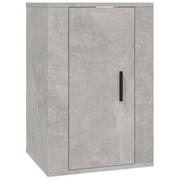 Berkfield Home 3 Piece TV Cabinet Set Concrete Grey Engineered Wood - thumbnail 5