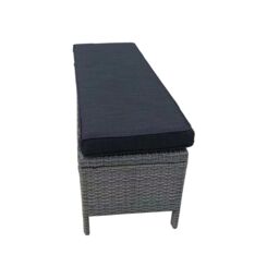 FURNITURE ONE Patio Rattan Bench Seat in Mid Grey - thumbnail 2