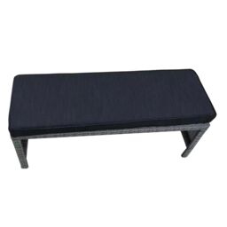 FURNITURE ONE Patio Rattan Bench Seat in Mid Grey - thumbnail 4