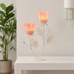 Garden Greatness Decorative Floral Double Candle Holder - Size: 2 Pack - thumbnail 1