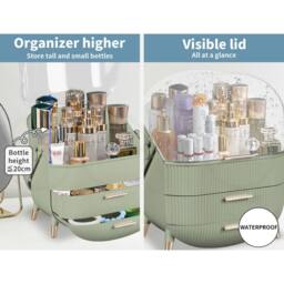 KORVIXA Light Green Cosmetic Case Carry Storage Box - thumbnail 3