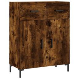 Berkfield Home Highboard Smoked Oak 69.5x34x180 cm Engineered Wood in Brown - thumbnail 7