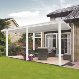 Primrose Living White Garden Veranda Canopy Patio Shade Pergola 10ft x 10ft - thumbnail 3