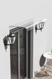 Living and Home Transparent Window Door Awning Canopy Shelter in Clear - Size: Small - thumbnail 1
