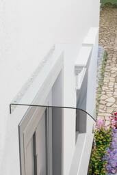 Living and Home Transparent Window Door Awning Canopy Shelter in Clear - Size: Small - thumbnail 2