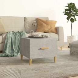 Berkfield Home Coffee Table Concrete Grey 50x50x40 cm Engineered Wood - Size: 50 x 50 x 40 cm - thumbnail 1