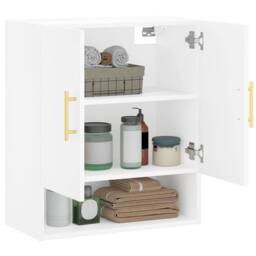 Berkfield Home Wall Cabinet White 60x31x70 cm Engineered Wood - Size: 60 x 31 x 70 cm - thumbnail 4