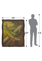 JQ Licensing Brook Trout Fishing Silky Touch Super Soft Throw Blanket 152 X 127 cm in White - thumbnail 5