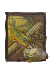 JQ Licensing Brook Trout Fishing Silky Touch Super Soft Throw Blanket 152 X 127 cm in White - thumbnail 2