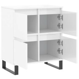 Berkfield Home Sideboard High Gloss White 60x35x70 cm Engineered Wood - Size: 60 x 35 x 70 cm - thumbnail 6