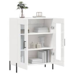 Berkfield Home Sideboard High Gloss White 69.5x34x90 cm Engineered Wood - thumbnail 4