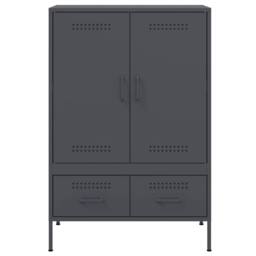 Berkfield Home Highboard Anthracite 68x39x101.5 cm Steel in Charcoal - thumbnail 6