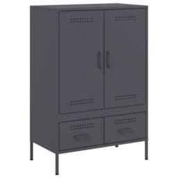 Berkfield Home Highboard Anthracite 68x39x101.5 cm Steel in Charcoal