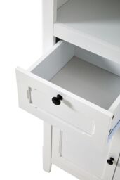 Living and Home 3 Tier Freestanding Tall Bathroom Storage Cabinet in White - thumbnail 7