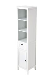 Living and Home 3 Tier Freestanding Tall Bathroom Storage Cabinet in White - thumbnail 5