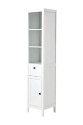 Living and Home 3 Tier Freestanding Tall Bathroom Storage Cabinet in White - thumbnail 4