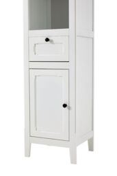 Living and Home 3 Tier Freestanding Tall Bathroom Storage Cabinet in White - thumbnail 6