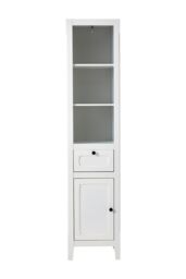 Living and Home 3 Tier Freestanding Tall Bathroom Storage Cabinet in White - thumbnail 3