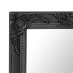 Berkfield Home Wall Mirror Baroque Style 50x40 cm Black - thumbnail 4