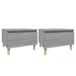 Berkfield Home Side Tables 2 pcs Grey Sonoma 50x46x35 cm Engineered Wood - Size: 50 x 46 x 35 cm - thumbnail 2