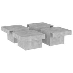 Berkfield Home Coffee Table Concrete Grey 90x90x28 cm Engineered Wood - Size: 90 x 90 x 28 cm - thumbnail 4