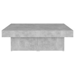 Berkfield Home Coffee Table Concrete Grey 90x90x28 cm Engineered Wood - Size: 90 x 90 x 28 cm - thumbnail 5