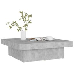 Berkfield Home Coffee Table Concrete Grey 90x90x28 cm Engineered Wood - Size: 90 x 90 x 28 cm - thumbnail 3