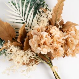 Scottish Everlastings Ltd 48cm Dry Look Hydrangea & Eucalyptus Bouquet in Peach - thumbnail 3