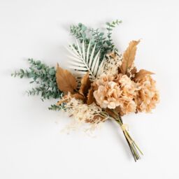 Scottish Everlastings Ltd 48cm Dry Look Hydrangea & Eucalyptus Bouquet in Peach - thumbnail 2
