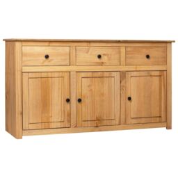 Berkfield Home Sideboard 135x40x80 cm Solid Pinewood Panama Range in Brown - Size: 135 x 40 x 80 cm - thumbnail 1