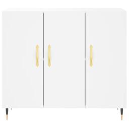 Berkfield Home Sideboard White 90x34x80 cm Engineered Wood - Size: 90 x 34 x 80 cm - thumbnail 6