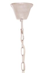 Orsina Boutique Style 6 Light Chrome Pendant, Aluminium Chain Basket Ceiling Light, Modern Pendant Light in Silver - thumbnail 4
