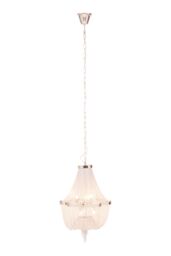 Orsina Boutique Style 6 Light Chrome Pendant, Aluminium Chain Basket Ceiling Light, Modern Pendant Light in Silver - thumbnail 2