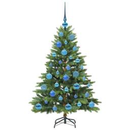 Berkfield Home Artificial Christmas Tree with 150 LEDs Green 120 cm PE & PVC - thumbnail 4
