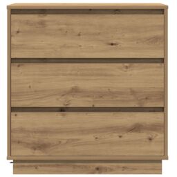 Berkfield Home Bedside Cabinet with LED Artisan Oak 71x34, 5x75 cm Engineered Wood in Brown - thumbnail 7