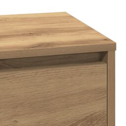 Berkfield Home Bedside Cabinet with LED Artisan Oak 71x34, 5x75 cm Engineered Wood in Brown - thumbnail 9