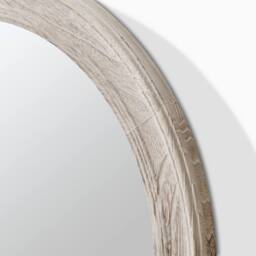 FurnitureboxUK Rebecca Oak Wood Medium 80x80cm Round Wall Mirror in White - Size: 80x80 cm - thumbnail 6
