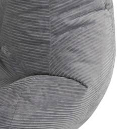 icon Dalton XL Jumbo Corduroy Bean Bag Recliner in Grey - Size: Extra Large - thumbnail 6
