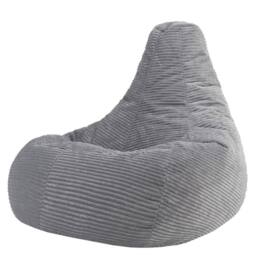 icon Dalton XL Jumbo Corduroy Bean Bag Recliner in Grey - Size: Extra Large - thumbnail 3