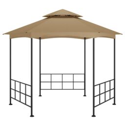 Berkfield Home Gazebo with Sidewalls 3.1x2.7 m Taupe in Beige - thumbnail 3