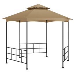Berkfield Home Gazebo with Sidewalls 3.1x2.7 m Taupe in Beige - thumbnail 4