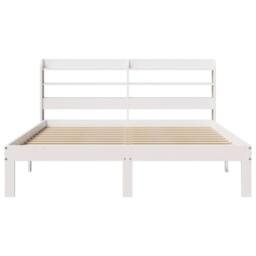 Berkfield Home Bed Frame with Headboard without Mattress White 140x200 cm - thumbnail 4