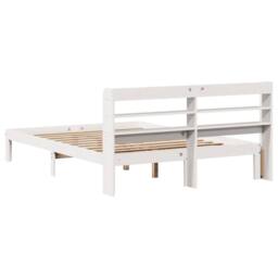 Berkfield Home Bed Frame with Headboard without Mattress White 140x200 cm - thumbnail 6
