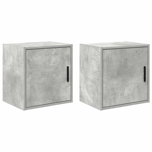 Berkfield Home Garage Wall Cabinets 2 pcs Concrete Grey Engineered Wood - image 1