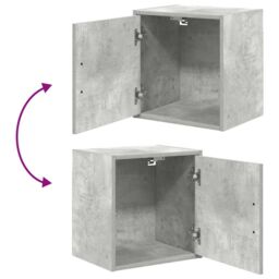 Berkfield Home Garage Wall Cabinets 2 pcs Concrete Grey Engineered Wood - thumbnail 9